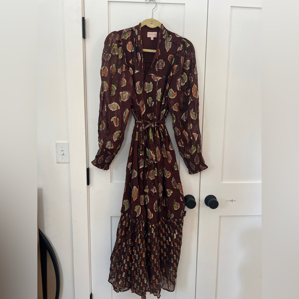 CIEBON Burgundy Dress